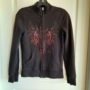 Harley-Davidson Black Full Zip-Up Sweatshirt Size Small